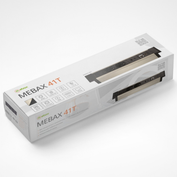 Блок розеток 41T (2 секции, USB + type C + RJ45 + HDMI) Mebax 00-00002593