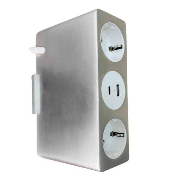 Блок розеток 10A (2 секции, USB и Type C) Mebax 00-00002739