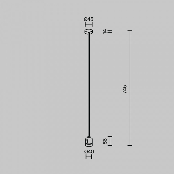 Крепление потолочное с прямым коннектором питания Maytoni Flarity TRA159C-IPC1-BS