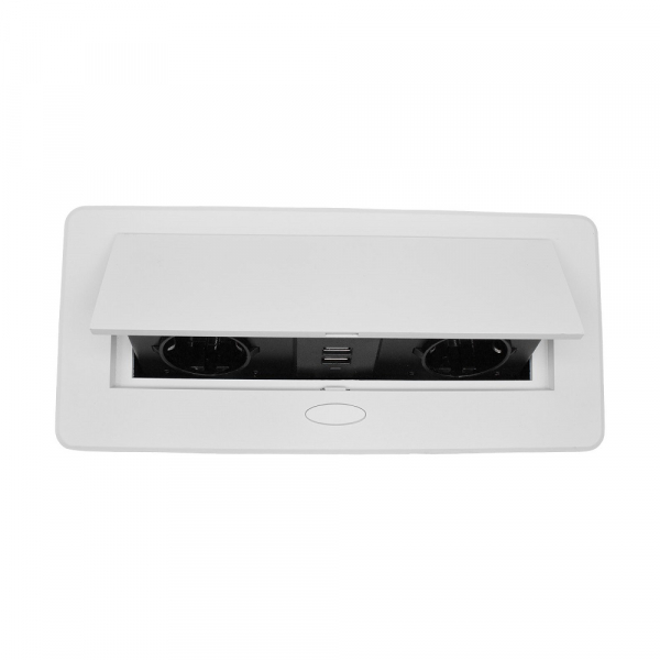 Блок розеток MX-226 (J-0) (2 секции полуавтомат 2 USB с кабелем питания ) Mebax 00-00002883