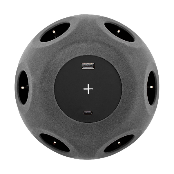 Блок розеток 13B (6 секций USB type A+C беспроводная зарядка) Mebax 00-00002866