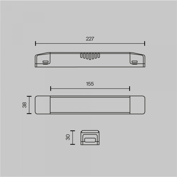 Блок питания встраиваемый Maytoni Power Supply Magnetic 150Вт DC48 3.13A IP20 TRA160DR-150W-S