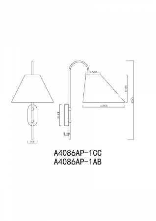 Arte Lamp A4086AP-1CC