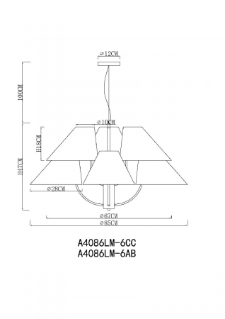 Arte Lamp A4086LM-6CC
