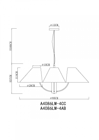 Arte Lamp A4086LM-4AB