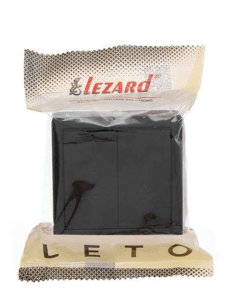 Выключатель проходной 2-кл. ОП LETO черн. бархат LEZARD 752-4200-106 Выключатель проходной 2-кл. ОП LETO черн. бархат LEZARD 752-4200-106
