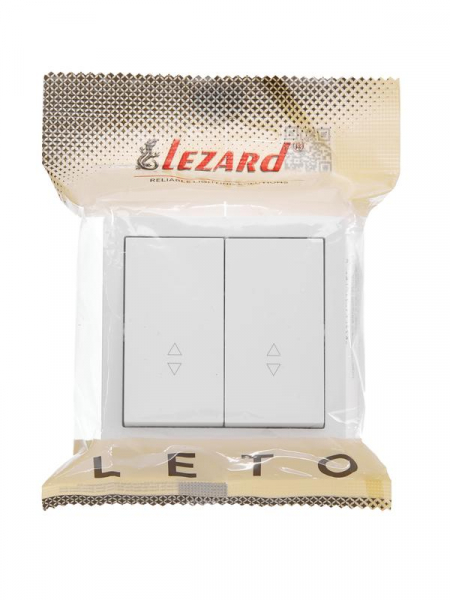 Выключатель проходной 2-кл. ОП LETO бел. LEZARD 752-0200-106 Выключатель проходной 2-кл. ОП LETO бел. LEZARD 752-0200-106
