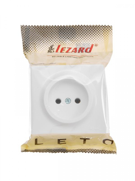 Розетка 1-м ОП LETO без заземл. ПБТ бел. LEZARD 752-0200-121B Розетка 1-м ОП LETO без заземл. ПБТ бел. LEZARD 752-0200-121B