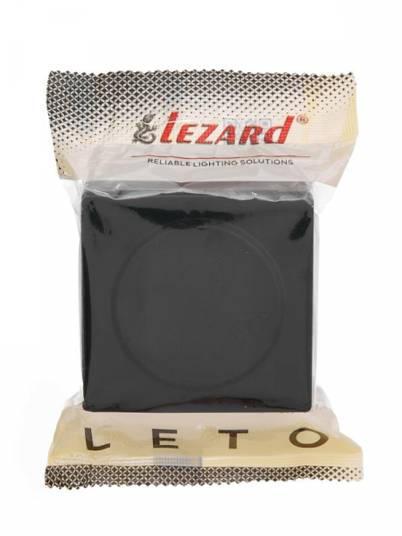Розетка 1-м ОП LETO с заземл. с крышкой LETO ПБТ черн. бархат LEZARD 752-4200-123B Розетка 1-м ОП LETO с заземл. с крышкой LETO ПБТ черн. бархат LEZARD 752-4200-123B