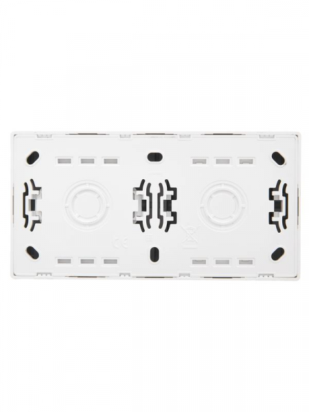 Блок ОП LETO (1-кл. выключатель + 1-м розетка с заземл.) горизонт. бел. LEZARD 752-0200-170BAP