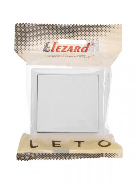 Выключатель 1-кл. ОП LETO бел. LEZARD 752-0200-100 Выключатель 1-кл. ОП LETO бел. LEZARD 752-0200-100