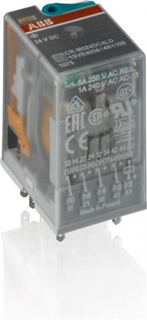 Реле CR-M024AC4 24B AC 4ПК (6А) ABB 1SVR405613R0000 Реле CR-M024AC4 24B AC 4ПК (6А) ABB 1SVR405613R0000