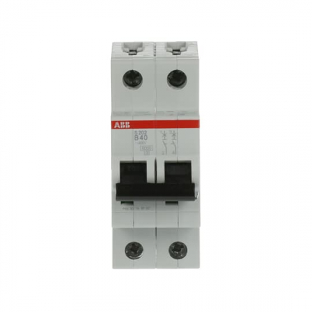 Автоматический выключатель 2-полюсный S202 B40 6кА ABB 2CDS252001R0405