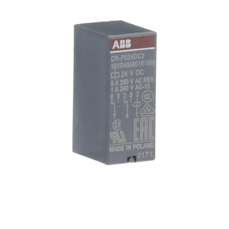 Реле CR-P024DC2 24B DC 2ПК (8А) ABB 1SVR405601R1000 Реле CR-P024DC2 24B DC 2ПК (8А) ABB 1SVR405601R1000