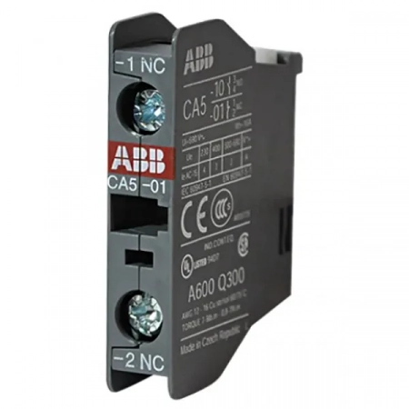 Контакт CA5-01 Н3 фронтальный для A9..A110 ABB 1SBN010010R1001 Контакт CA5-01 Н3 фронтальный для A9..A110 ABB 1SBN010010R1001