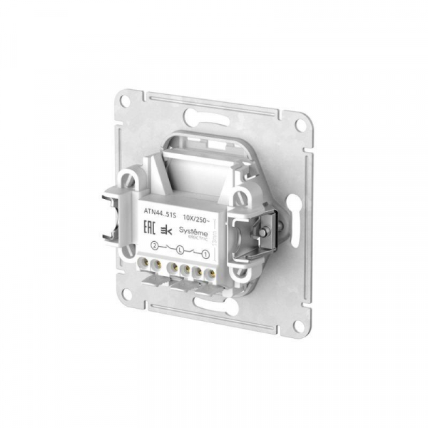Выключатель 2-кл. AtlasDesign Aqua IP44 (сх. 5) 10AX быстрозажим. клем. механизм бел. SE ATN440151S