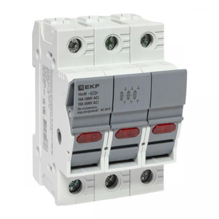 Предохранитель-разъединитель DF 10х38 3п (тип ПВЦ) EKF df103-e