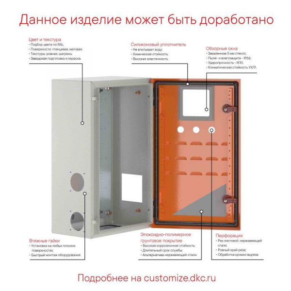Корпус навесной ST с М/П 600х400х200мм RAL3020 DKC R5ST0642-RAL3020