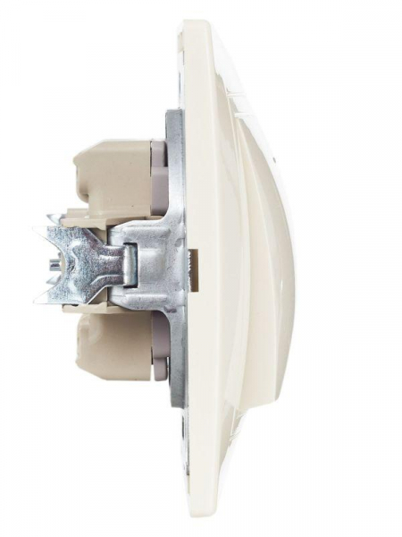 Выключатель 1-кл. СП Кварта 10А IP20 ВС10-1-1-ККм с индикацией крем. IEK EVK11-K33-10-DM