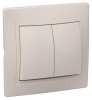 Выключатель 2-кл. СП Кварта 10А IP20 ВС10-2-0-ККм крем. GENERICA EVK20-K33-10-DM