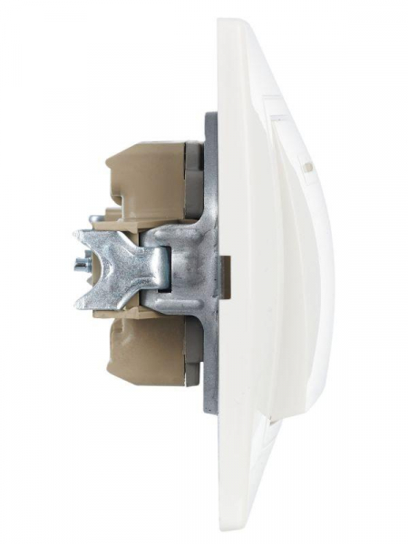 Выключатель 2-кл. СП Кварта 10А IP20 ВС10-2-1-КБ с индикацией бел. IEK EVK21-K01-10-DM