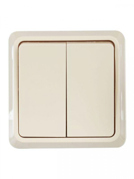 Выключатель 2-кл. ОП Октава 10А IP20 ВС20-2-0-ОКм крем. IEK EVO20-K33-10-DC Выключатель 2-кл. ОП Октава 10А IP20 ВС20-2-0-ОКм крем. IEK EVO20-K33-10-DC
