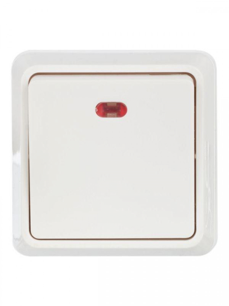 Выключатель 1-кл. ОП Октава 10А IP20 ВС20-1-1-ОБ с индикацией бел. IEK EVO11-K01-10-DC Выключатель 1-кл. ОП Октава 10А IP20 ВС20-1-1-ОБ с индикацией бел. IEK EVO11-K01-10-DC