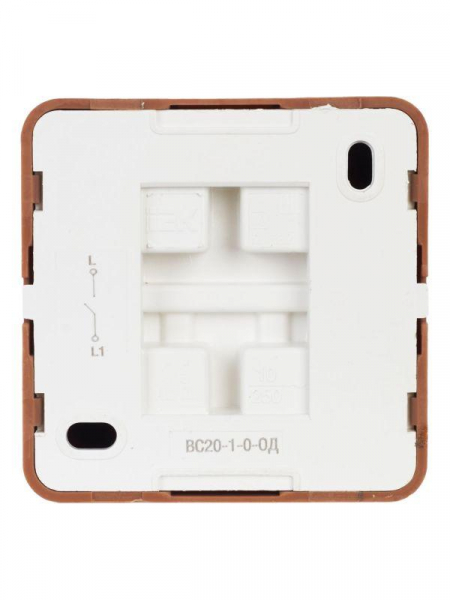 Выключатель 1-кл. ОП Октава 10А IP20 ВС20-1-0-ОД дуб IEK EVO10-K04-10-DC