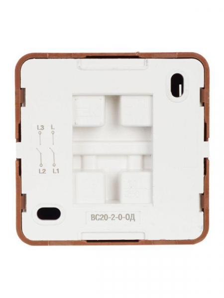 Выключатель 2-кл. ОП Октава 10А IP20 ВС20-2-0-ОД дуб IEK EVO20-K04-10-DC