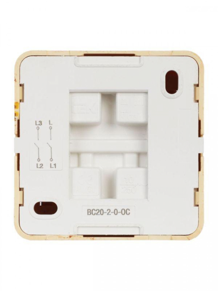 Выключатель 2-кл. ОП Октава 10А IP20 ВС20-2-0-ОС сосна IEK EVO20-K03-10-DC