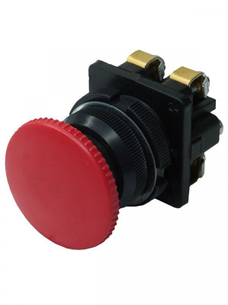 Выключатель кнопочный КЕ-021 У3 исп.2 1з+1р гриб без фиксации IP40 10А 660В красн. Электротехник ET511659