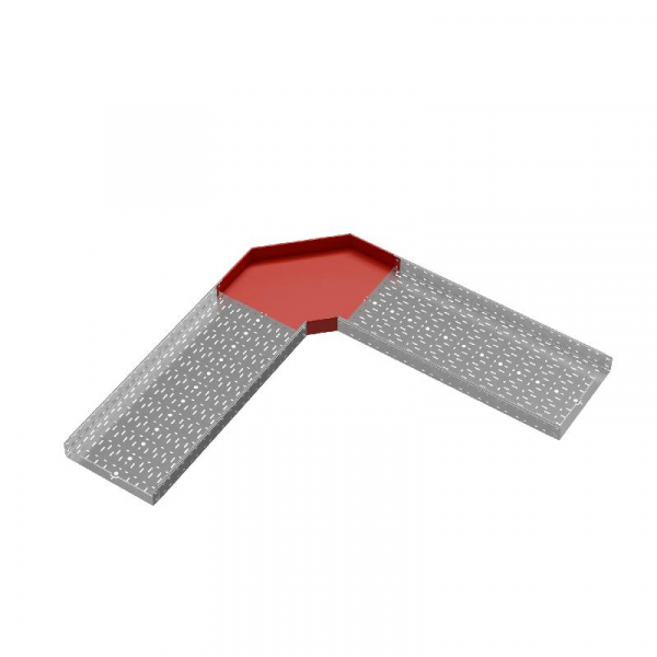 Угол для лотка горизонтальный 90град. 500х100 сталь 1.2мм "ПЛЮС" GLplus90-100-500 КМ PL0445