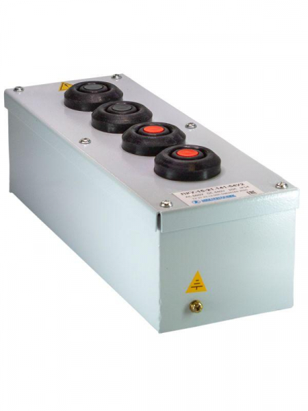 Пост кнопочный ПКУ 15-21.141-54 У2 (2хКЕ081/2 (1з+1р) черн. + 2хКЕ081/2 (1з+1р) красн. + PG-21) пост управления Электротехник ET054492