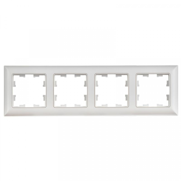 Рамка 4-м BRITE РУ-4-БрАБ арктич. бел./бел. IEK BR-M42-12-K91