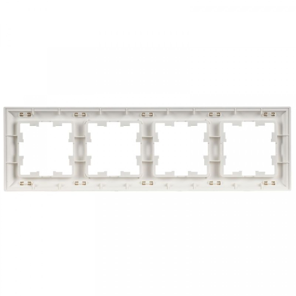 Рамка 4-м BRITE РУ-4-БрАБ арктич. бел./бел. IEK BR-M42-12-K91