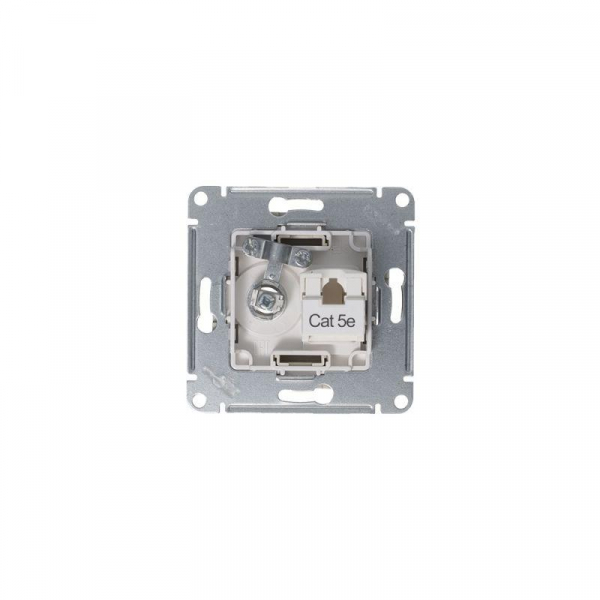 Розетка компьютерная + телевизионная 2-м СП AtlasDesign RJ45 кат.5E + TV механизм алюм. SE ATN000389