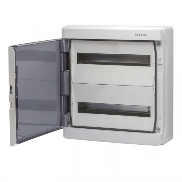 Щиток настенный 36мод. IP65 с дверцей с клеммн. блоком 63А сер. DKC RB36W6TGD