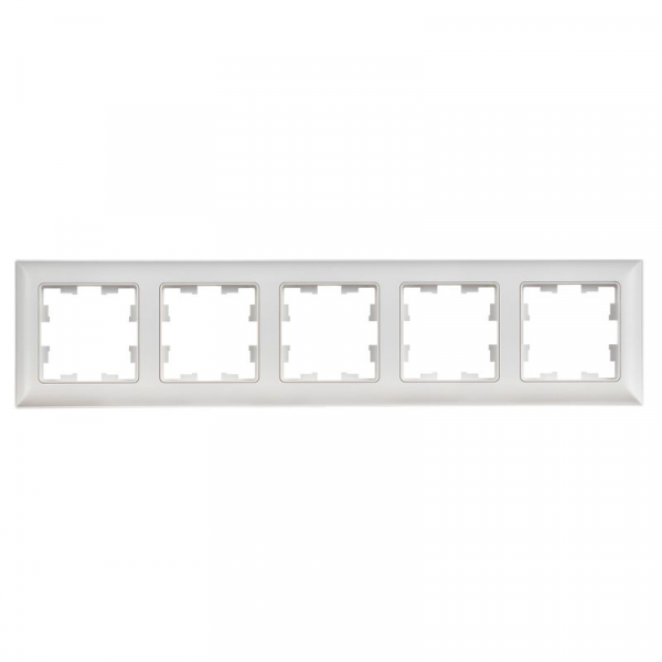 Рамка 5-м BRITE РУ-5-БрАБ арктич. бел./бел. IEK BR-M52-12-K91