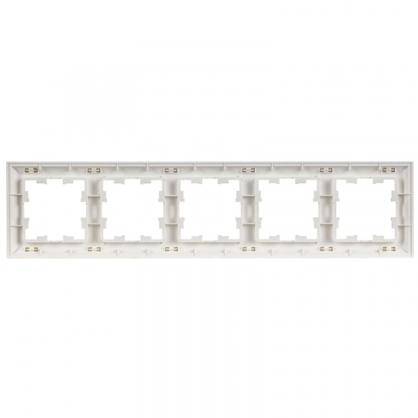 Рамка 5-м BRITE РУ-5-БрАБ арктич. бел./бел. IEK BR-M52-12-K91