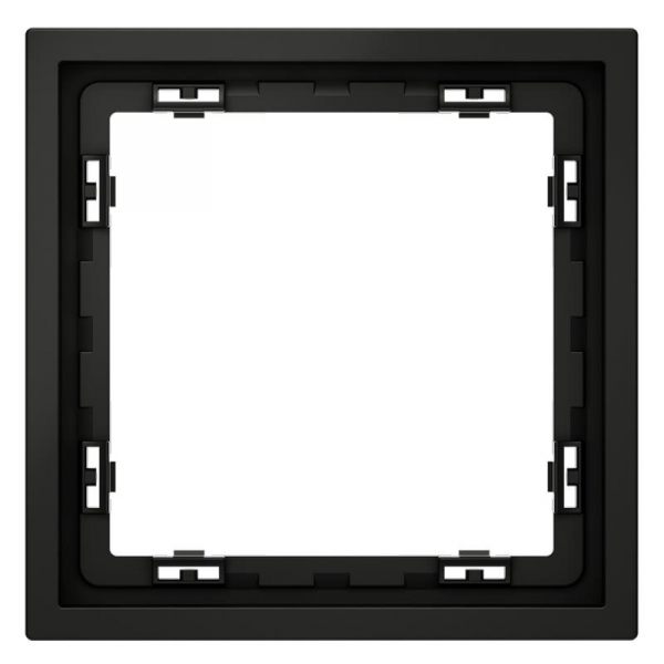 Рамка 1-м S70 пластик. черн. матов. Voltum VLS100108