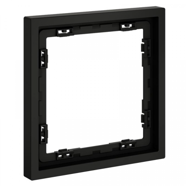 Рамка 1-м S70 пластик. черн. матов. Voltum VLS100108