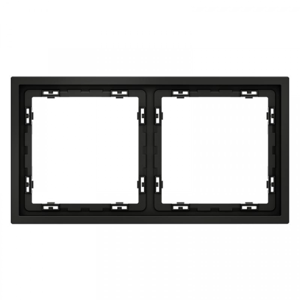 Рамка 2-м S70 пластик. черн. матов. Voltum VLS100208