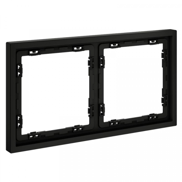 Рамка 2-м S70 пластик. черн. матов. Voltum VLS100208