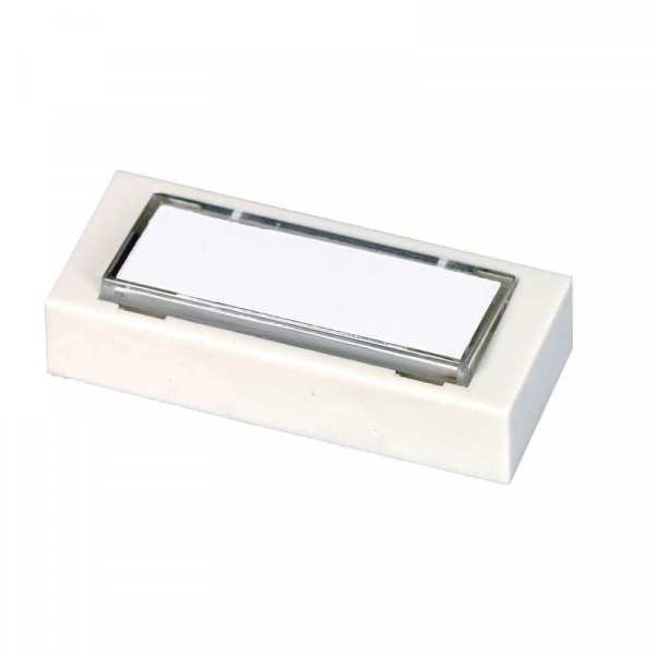 Кнопка звонка 250В 1А с табличкой для надписи бел. Тритон Т-01-1А-250В