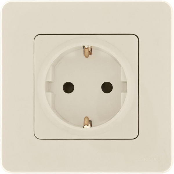 Розетка 1-м СП Inspiria 16А IP20 250В 2P+E защ. шторки немецк. стандарт механизм сл. кость Leg 673731