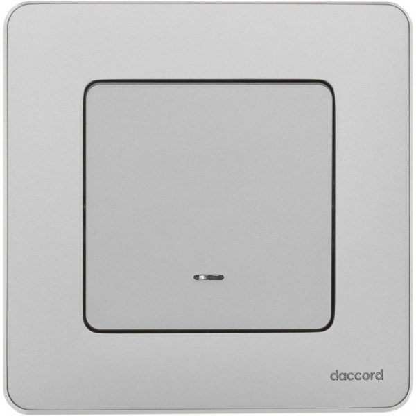 Выключатель 1-кл. Inspiria 10А IP20 250В 10AX с подсветкой/индикацией механизм алюм. Leg 673612