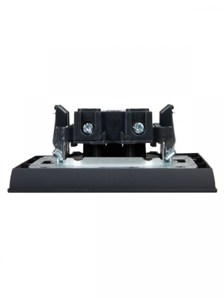 Розетка СП BRITE РСР10-1-0-БрГ 10А в сборе без заземл. без защ. шторок графит IEK BR-R10-10-K53-F