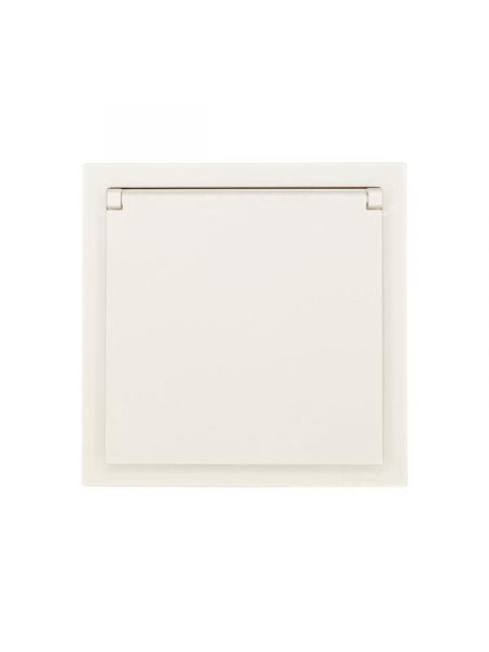 Розетка 1-мест. с/з с крышкой ПБТ СП ZIMA IP20 16А безвинт. зажим слон. кость LEZARD 704-9088-123BQC