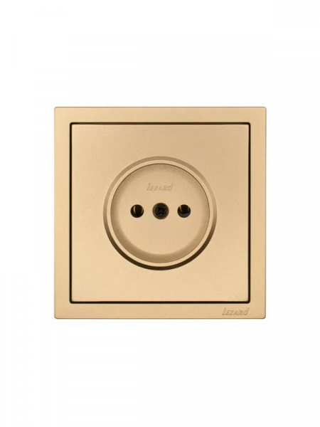 Розетка 1 мест. б/з ПБТ СП ZIMA IP20 16А безвинт. зажим зол. LEZARD 704-3688-121BQC