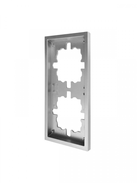 Рамка 2-мест. горизонт. ZIMA сер. матов. LEZARD 704-7400-147